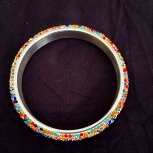 PRIDASTEEL BRACELET, stainless steel, colors of small sirconia. Good condition.